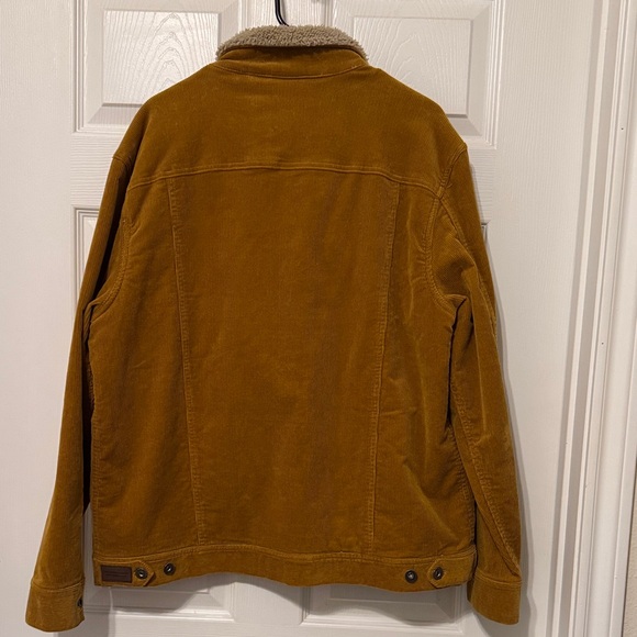 The Normal Brand Tan Corduroy Trucker Jacket with Sherpa Collar - Picture 5 of 7